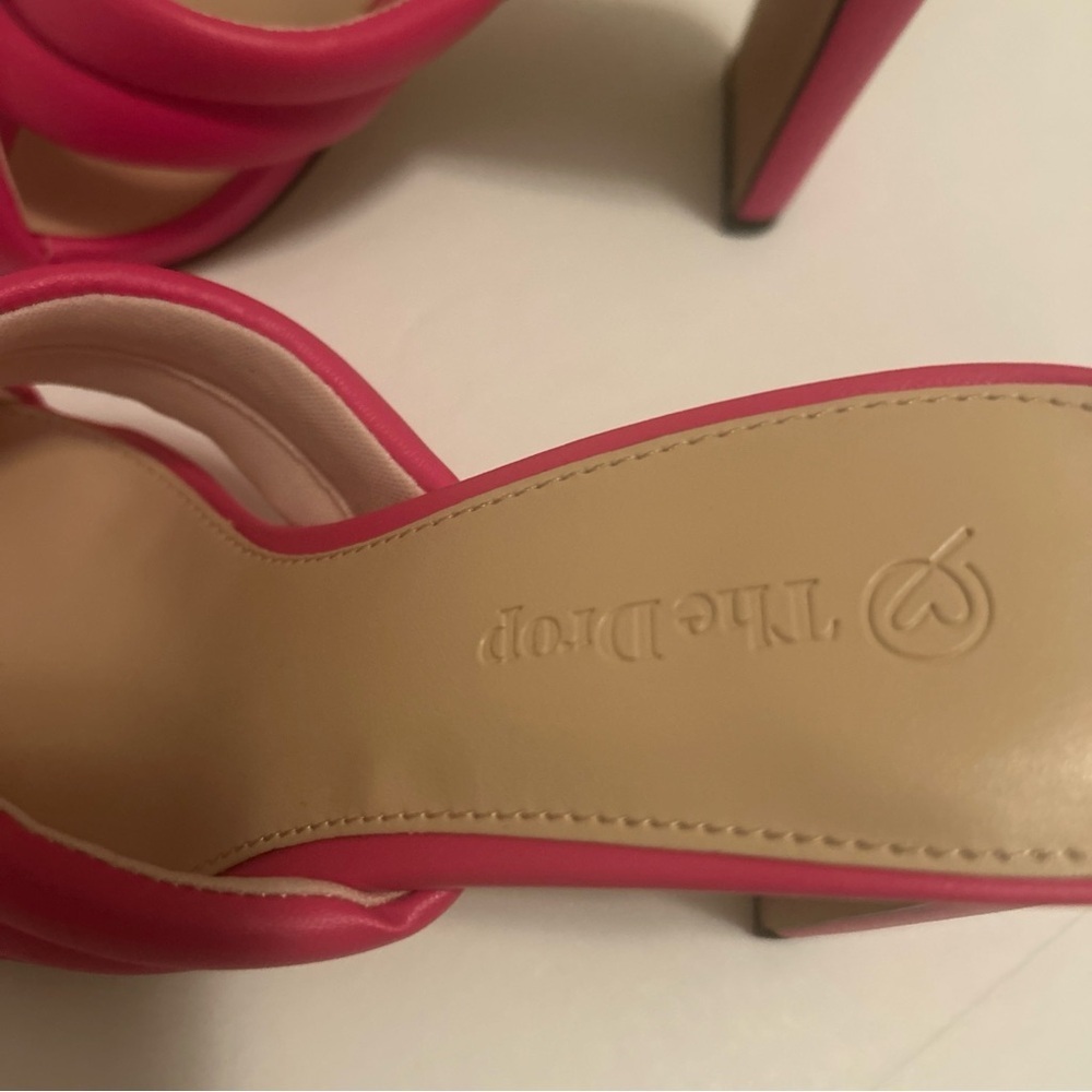 Pink Block Heel Crisscross Heels - Picture 4 of 10
